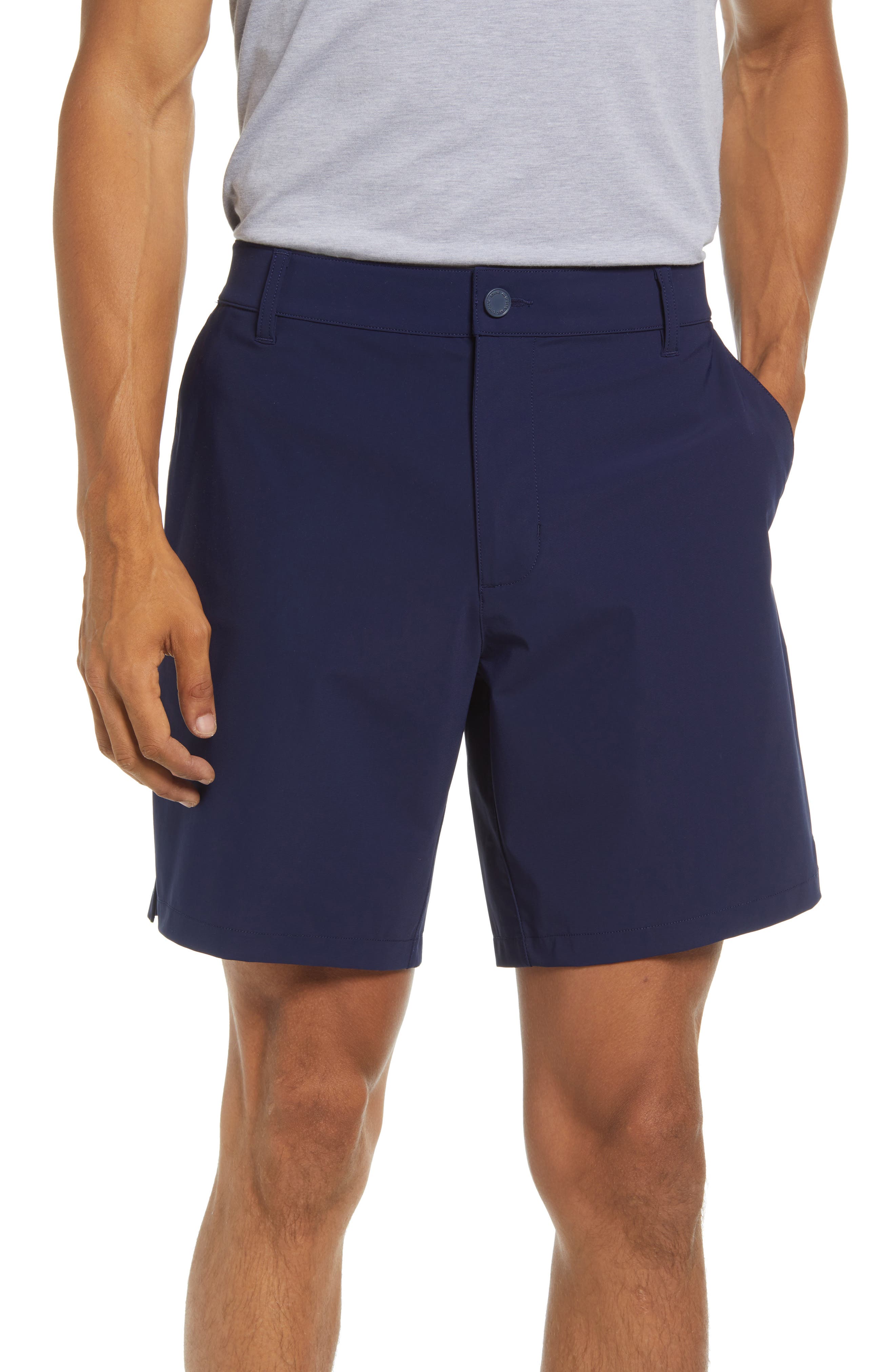 Personalized Blue Ripple Pattern Shorts For Men Elastic Waist Pockets Lightweight Beach Shorts Boardshort 